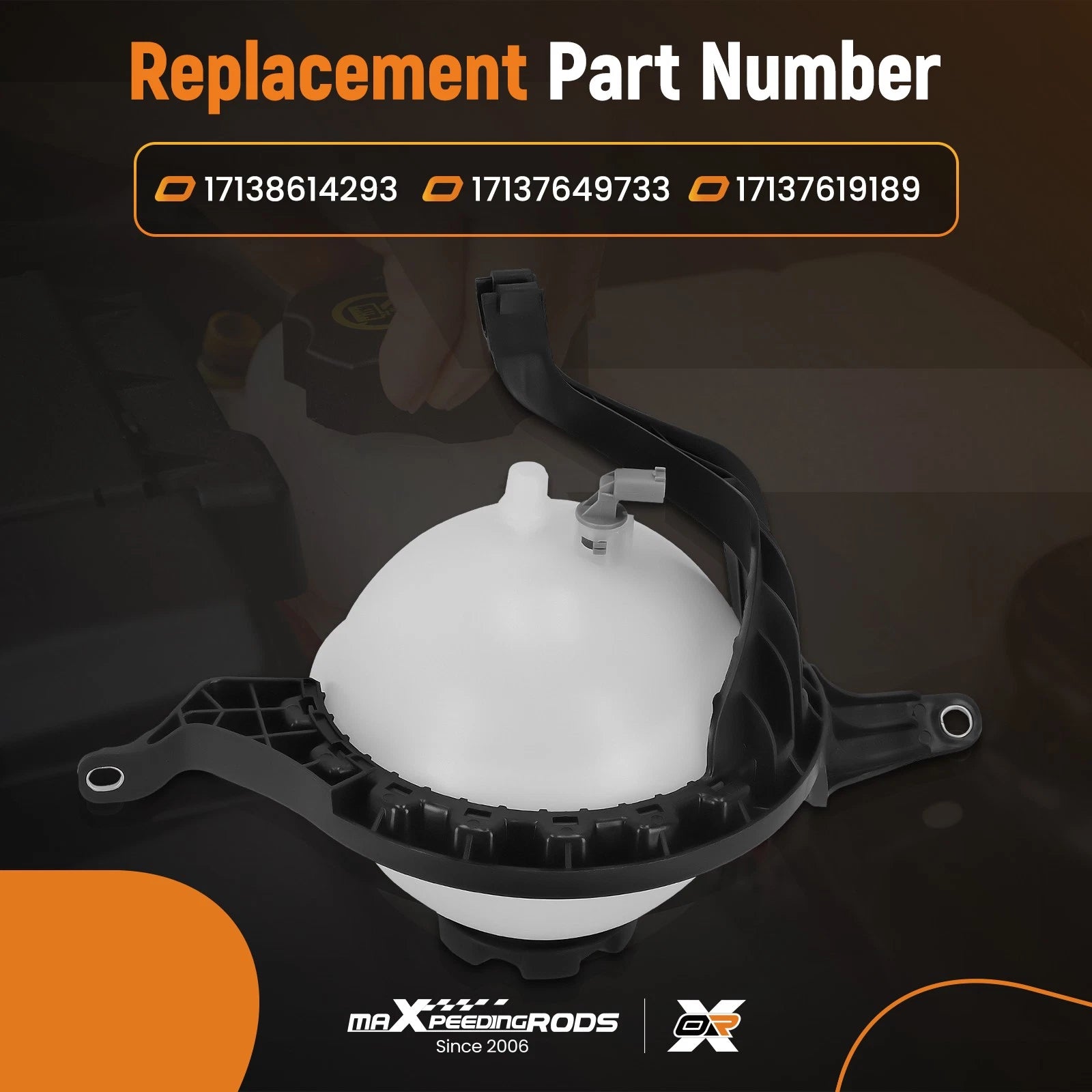 Engine Coolant Overflow Tank w/ Sensor Cap for BMW 528i xDrive (2012–2016)