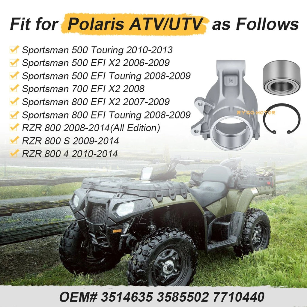 Right Hand Wheel Carrier w/Bearing for Polaris Sportsman 500 700 800 (2000–2014)