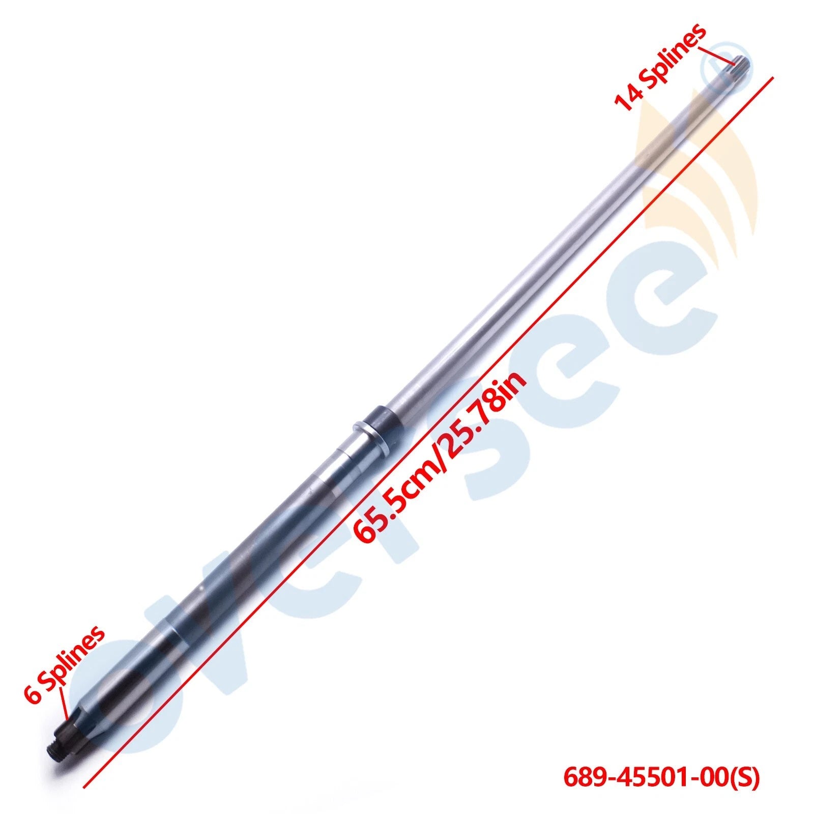 Drive Shaft Short for Yamaha 25HP 30HP (C25ELRT, 30ESJ, C30ELRP) 689-45501-00