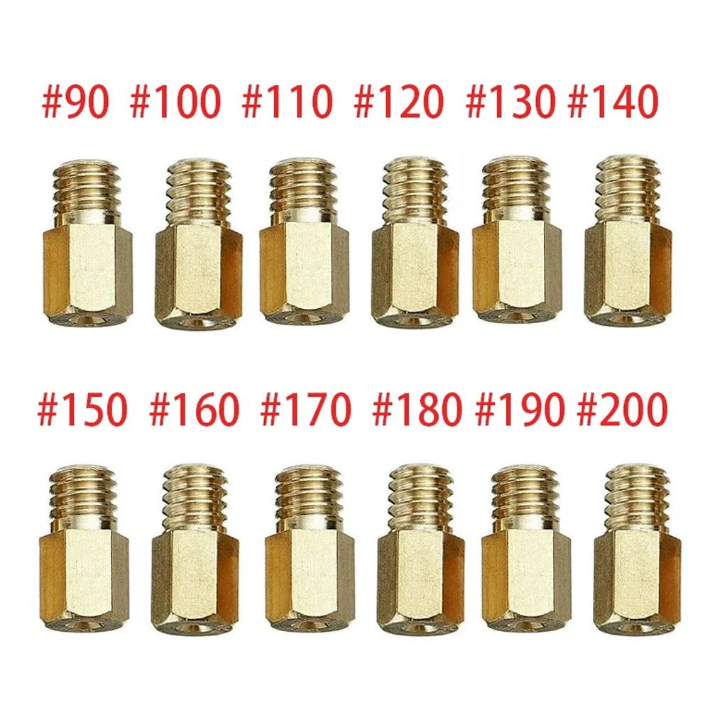 12Pcs Carburetor Main Jets Set for Mikuni VM TM (#90 - #200)