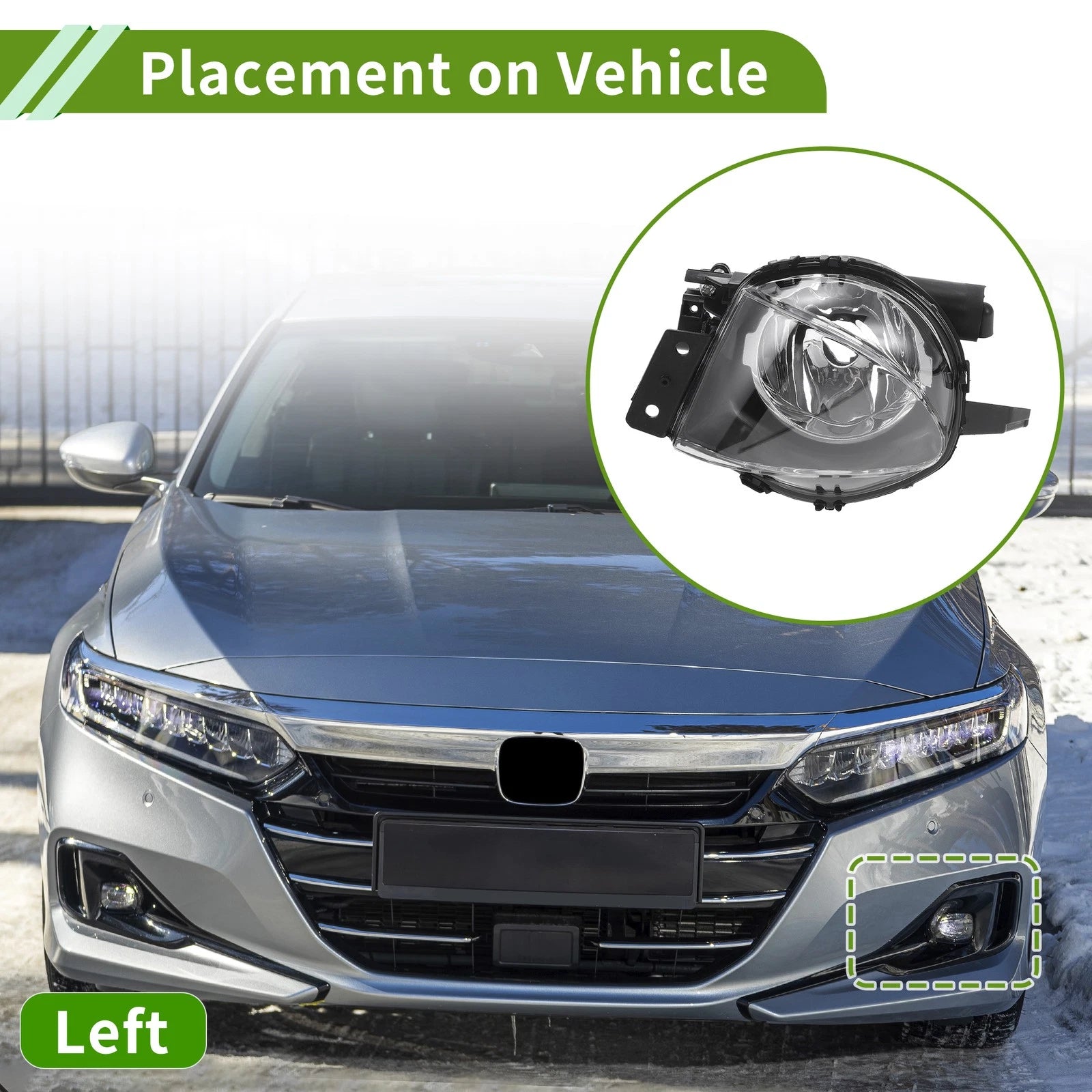 Left Fog Light Grill Replacement for BMW 330i (2006–2008)