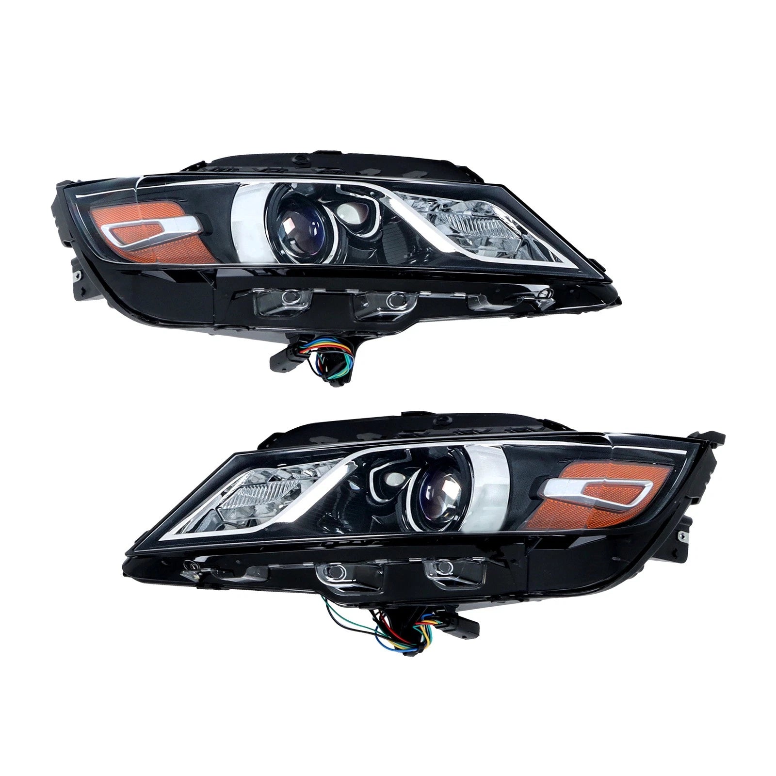 Headlights for Chevrolet Impala (2015–2020) Black Halogen, Driver & Passenger