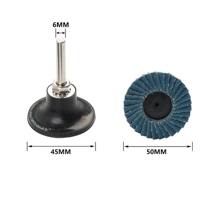 50mm R Type Flap Sanding Disc Set of 4 (40/60/80/120 Grit)