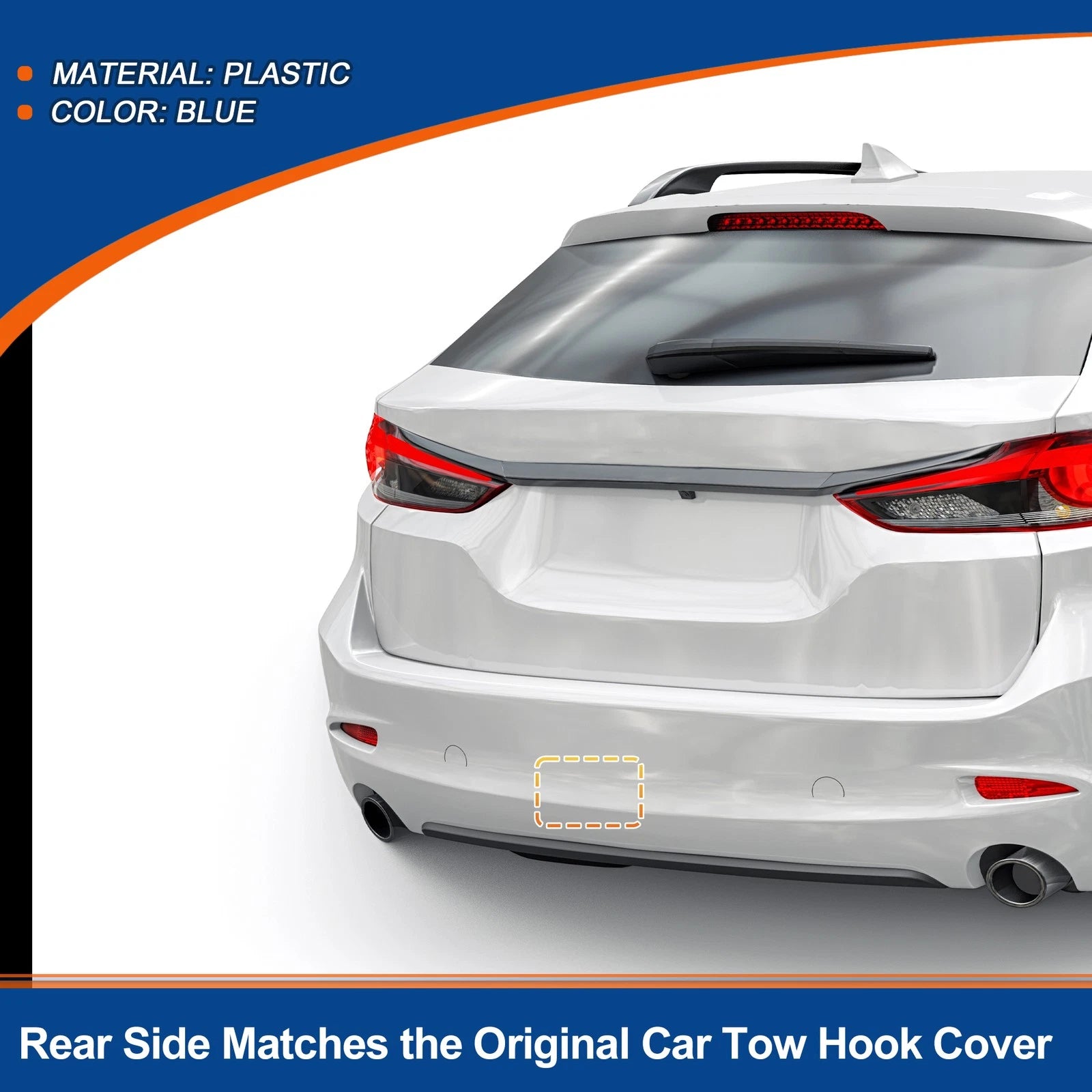Rear Right Side Tow Hook Cover Replacement for Mazda 6 Atenza (2018–2021)