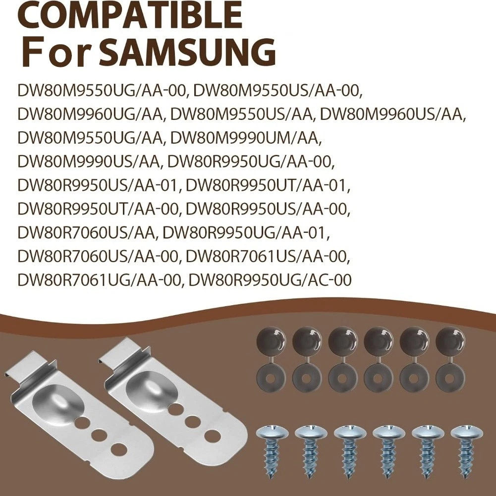 Bracket Kit for Samsung Dishwasher DW80M DW80R (Complete Set)