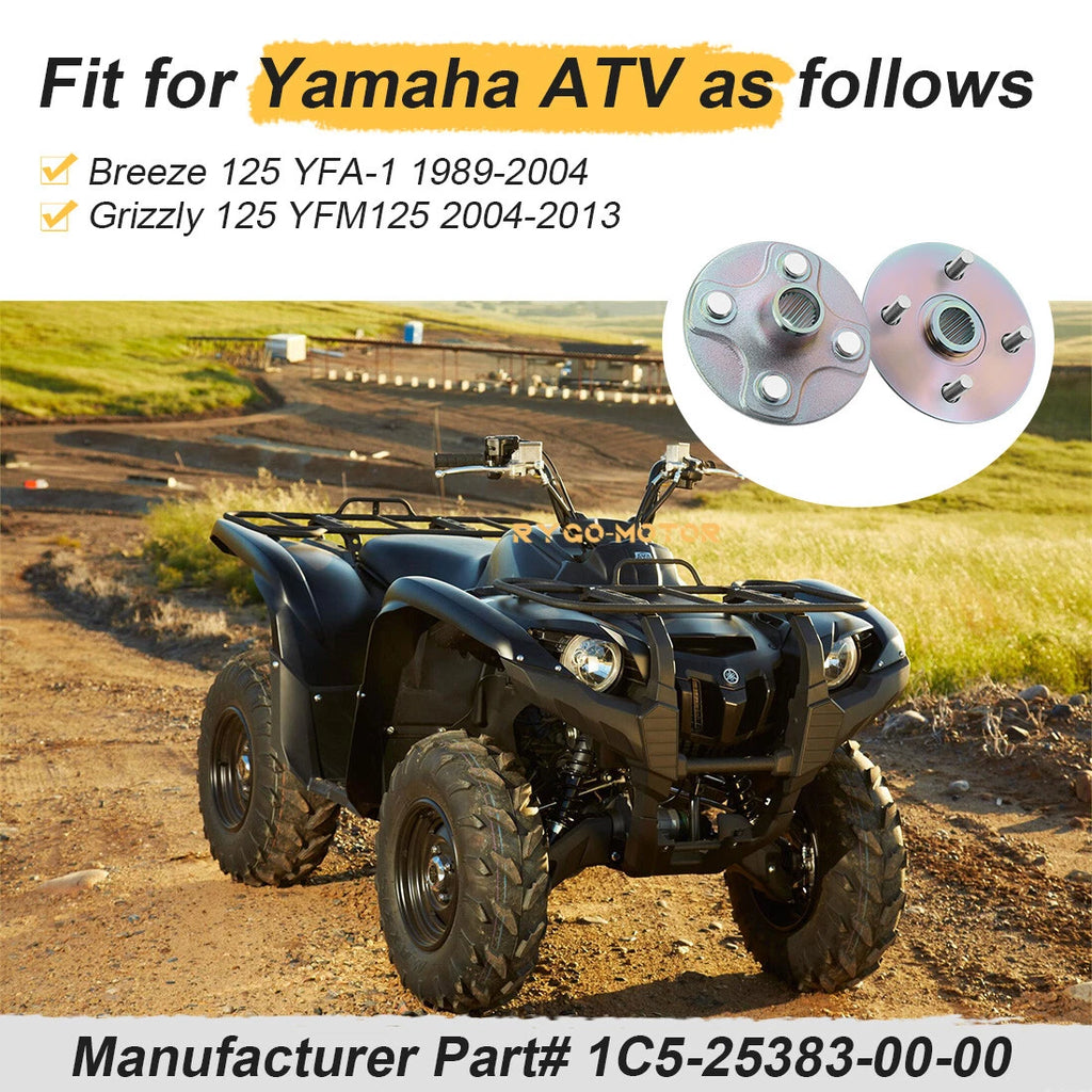 2X Rear Wheel Hubs for Yamaha Breeze 125 YFA1 (1989–2004) Grizzly 125 YFM125 (2004–2013)