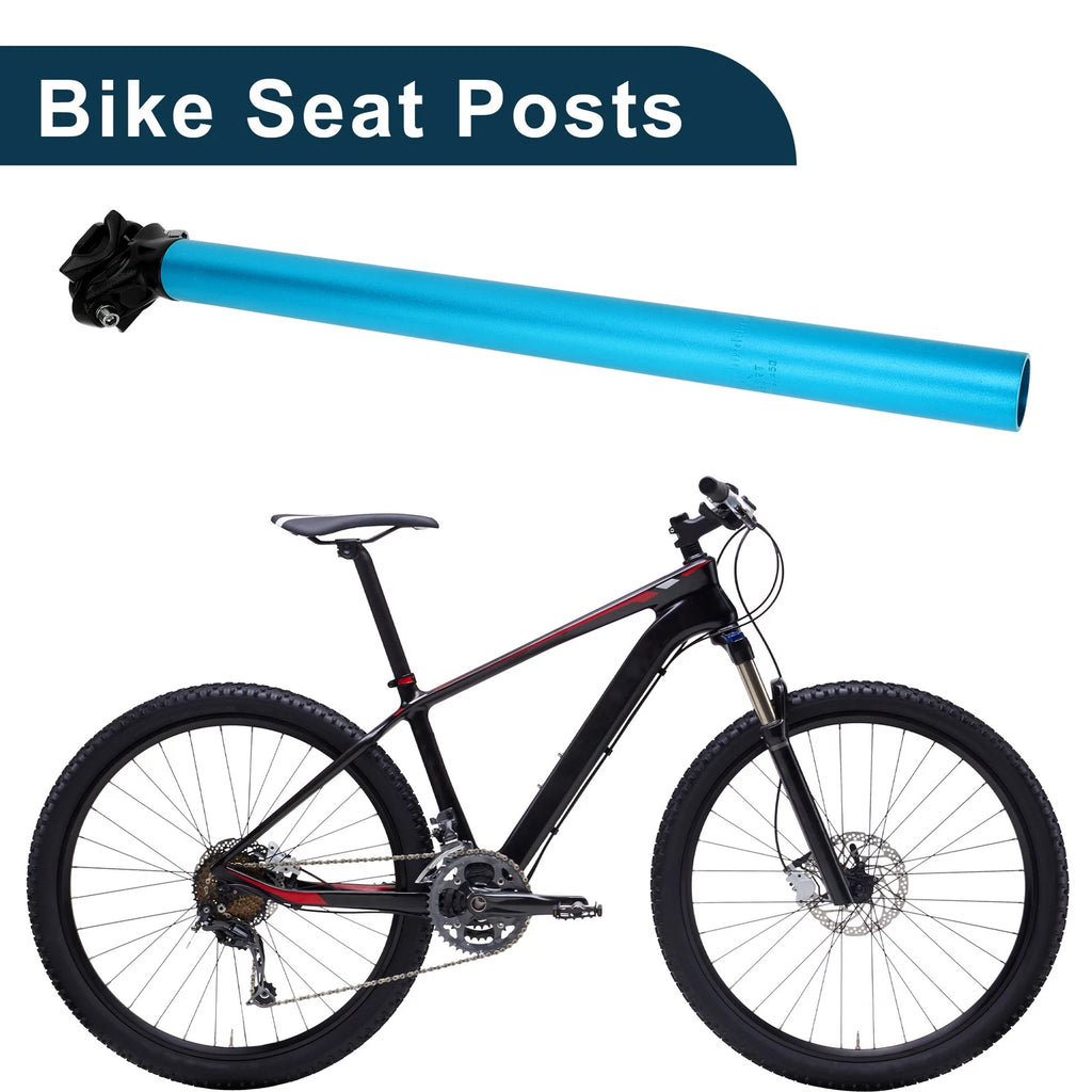 Seat Post 30.9x450mm Adjustable Angle Replacement for Bike Tube Blue Alloy (—)