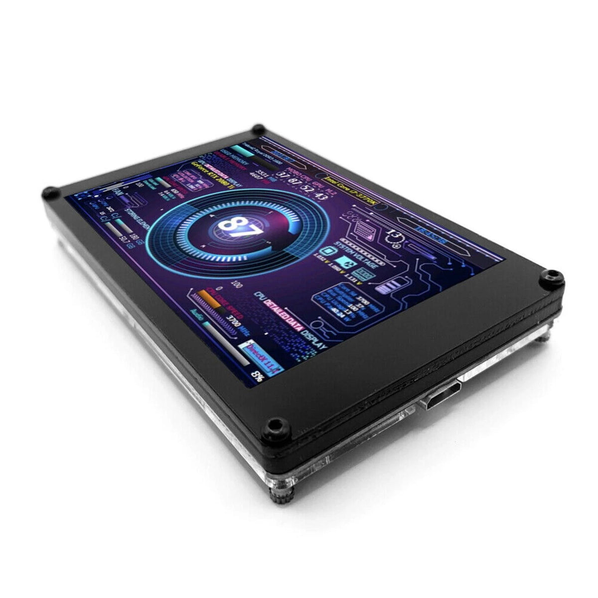 3.5" IPS Dual USB LED Display Screen Monitor for Universal (360°)