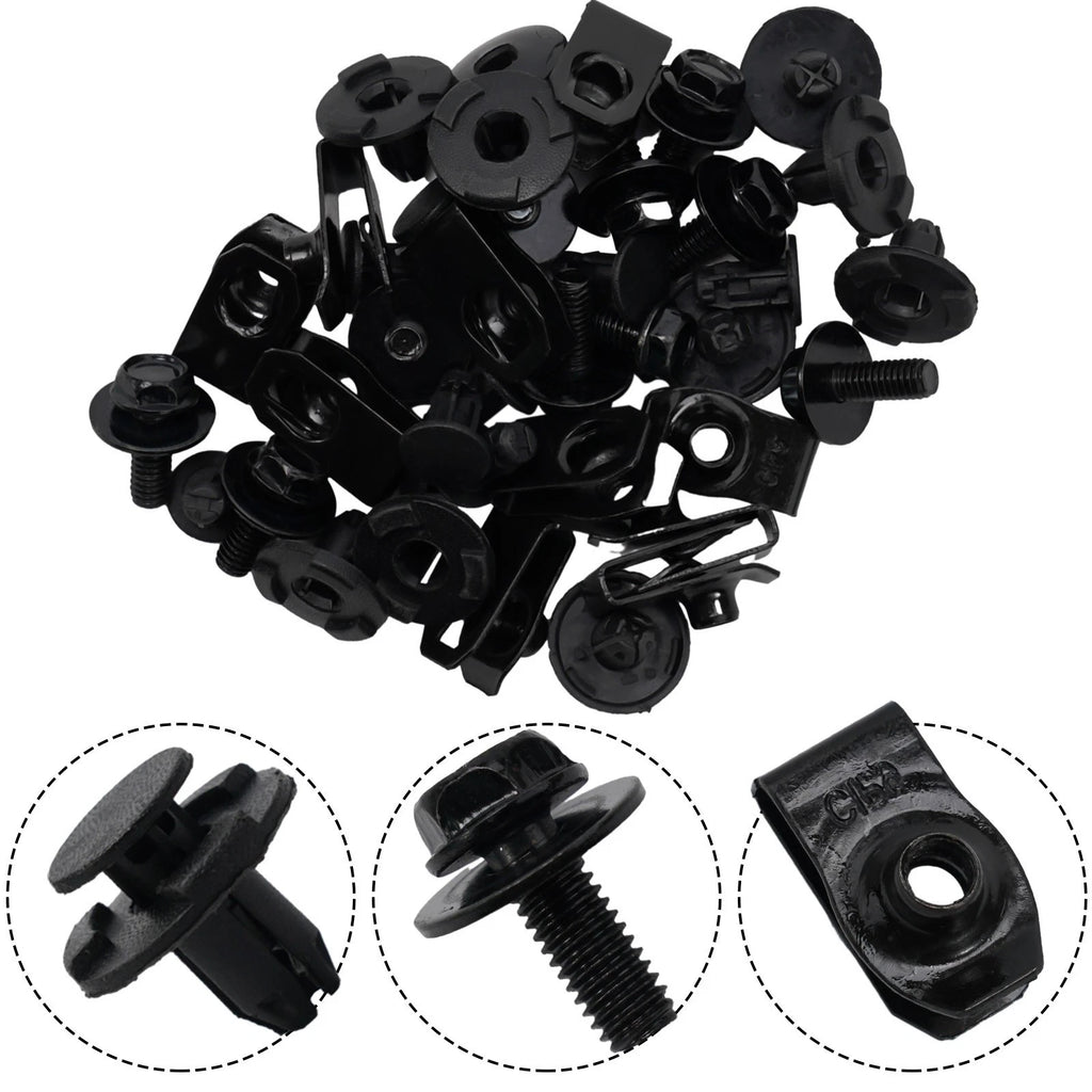 30pcs Metal Engine Nut Clamps for Various Makes and Models