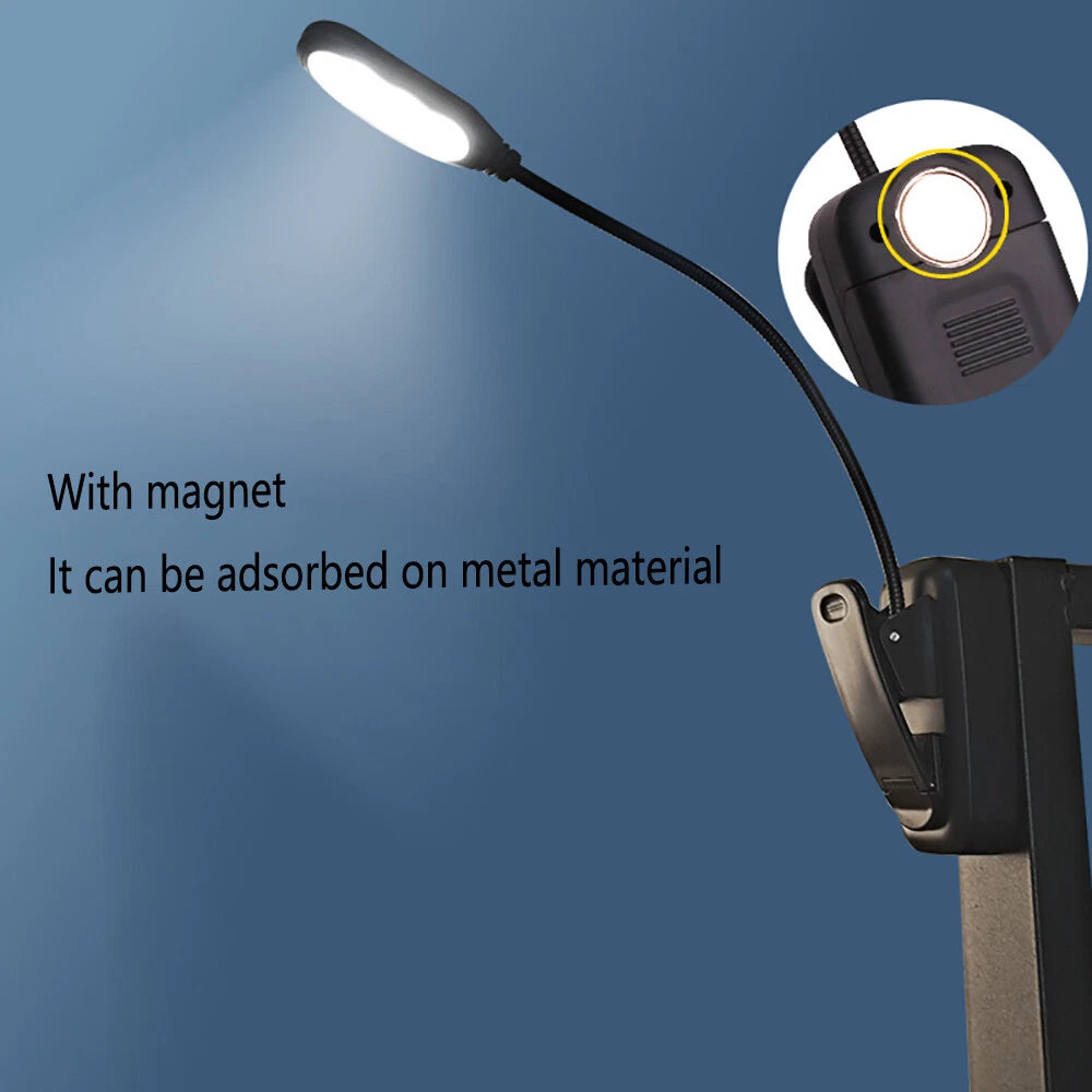 LED Reading Book Light with Clip - Flexible USB Rechargeable