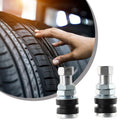 2X Silver Tire Valve Short Stems for Custom Rims