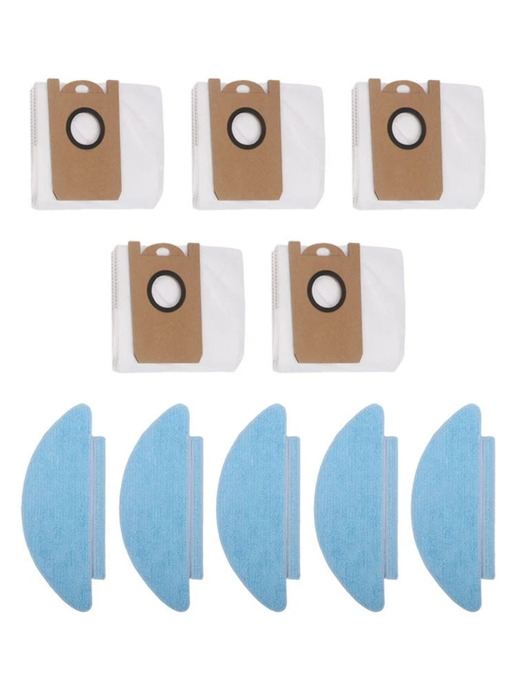 Dust Control Solution Bag and Mop Cloth Set for Kogan G80 Robot Vacuum