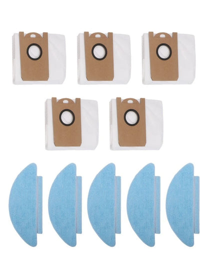 Dust Control Solution Bag and Mop Cloth Set for Kogan G80 Robot Vacuum