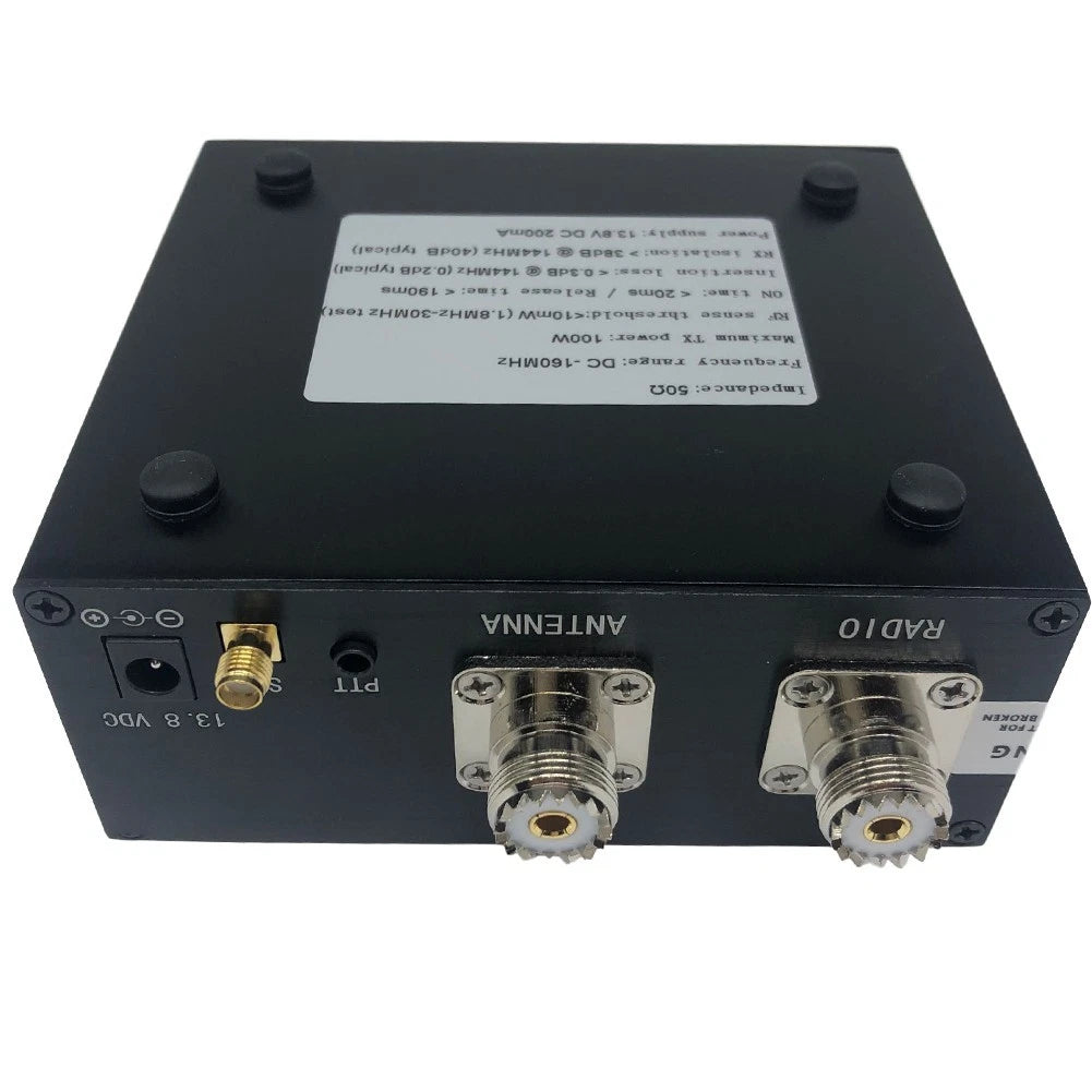 Transceiver Radio Switch Box 160MHz 100W Aluminum Alloy for Antenna Sharing