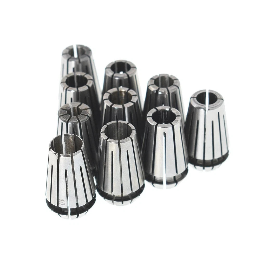 10PC Spring Collet Set for CNC Workholding ER16 (Engraving Milling Lathe)