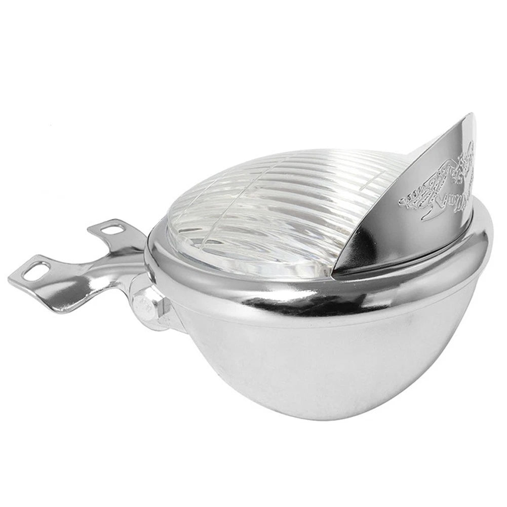 5" Chrome Motorcycle Retro Front Headlight for Harley Suzuki Honda