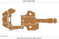 Swim Platform Cockpit Pads for Azure AZ228 (2007) - EVA Foam Teak Deck Mat