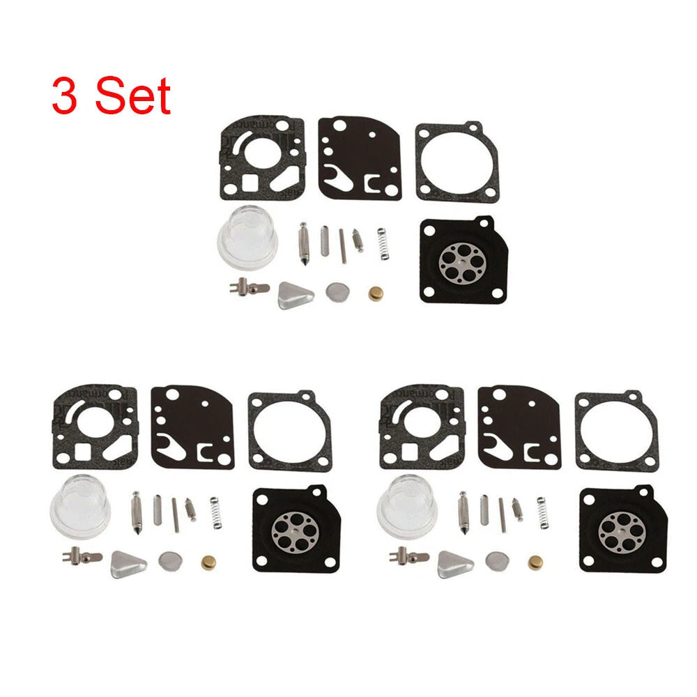 Set of 3 Carburetor Gasket Kit for Poulan Craftsman Trimmer (Zama C1Q C1U RB-47)