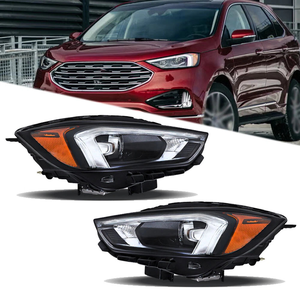 Headlight Assembly for Ford Edge (2019–2024) LED w/DRL Left+Right Side