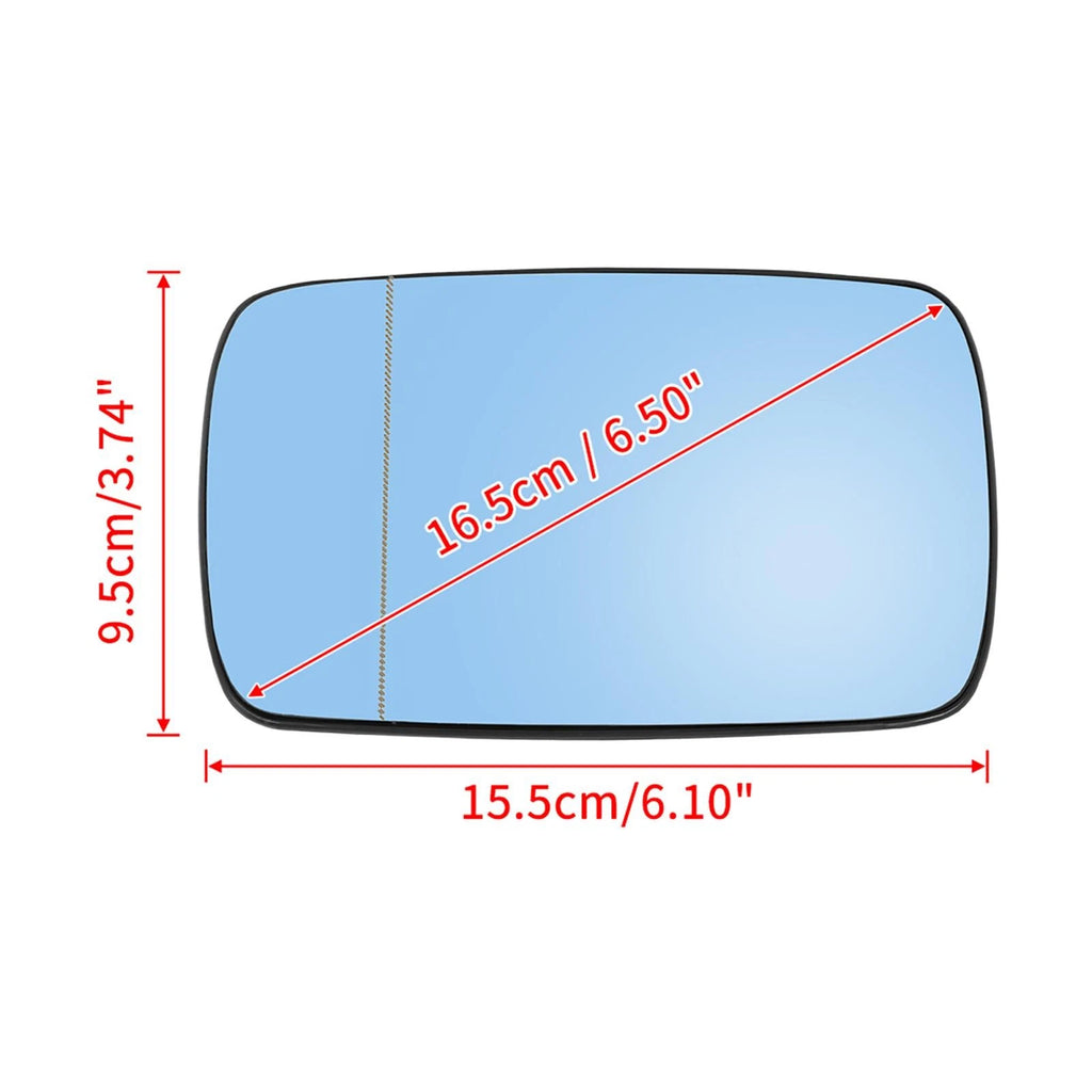 Left Side Heated Mirror w Backing Plate for BMW E39 E46 330i 325i (1998–2005)