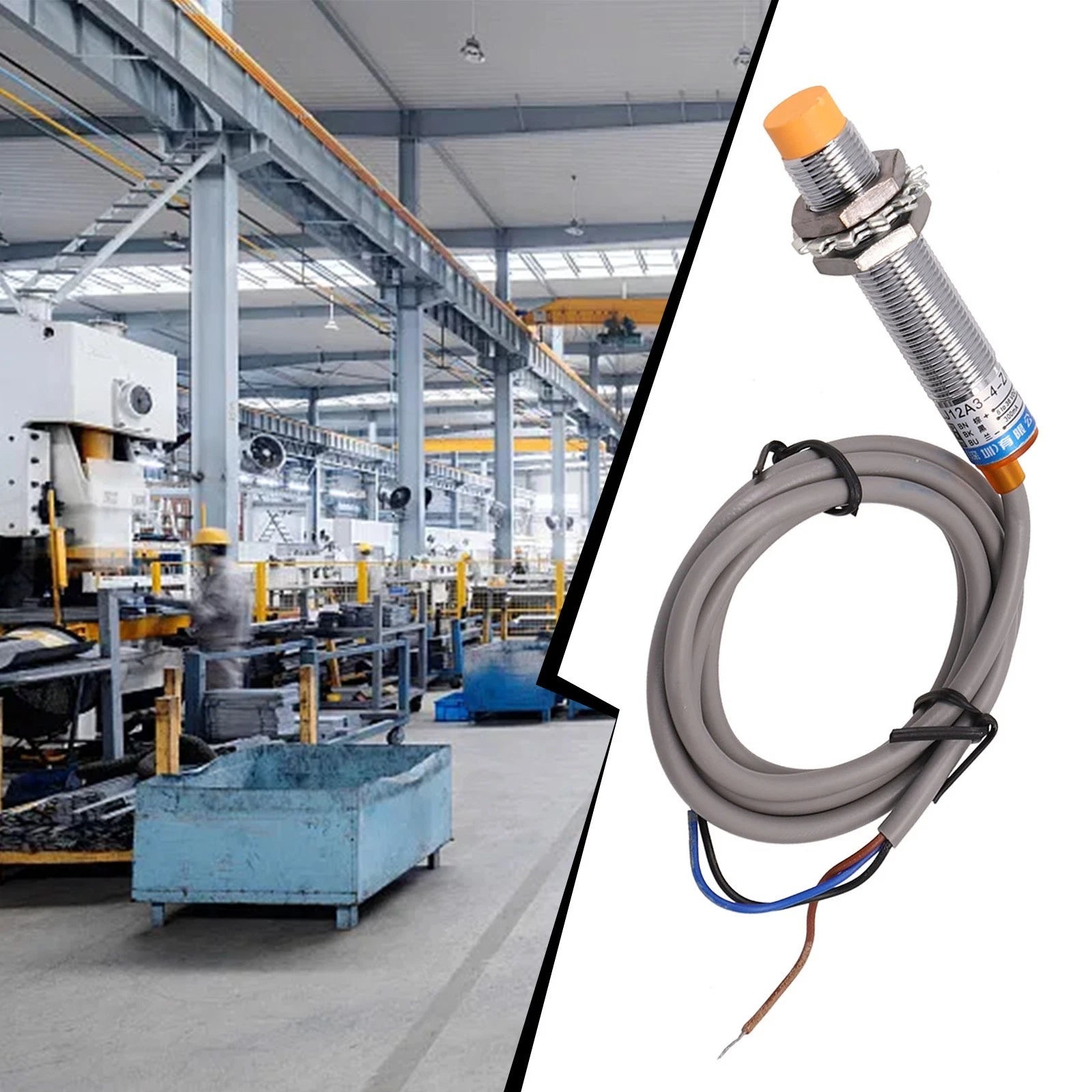 Switch Detection PNP DC6V-36V NO Inductive Proximity Sensor Replacement LJ12A3-4-Z/BY