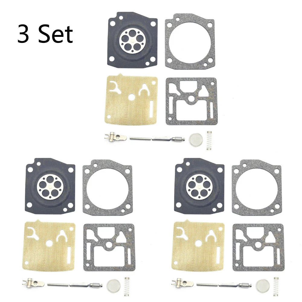 3X Carburetor Rebuild Kit for Husqvarna 362 365 371 (Zama RB-60 C3M-EL2A)