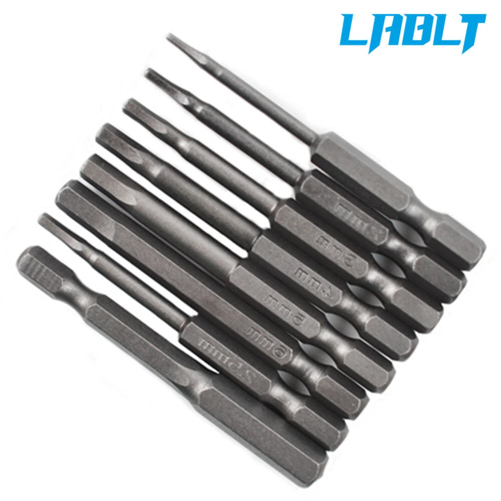 8Pcs Hex Head Allen Bit Set for Impact Driver Drill (Metric)