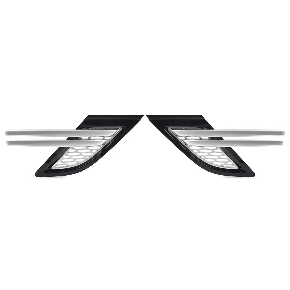 Side Fender Mesh Grille for Land Rover Range Rover Sport (2014–2017) Black Silver