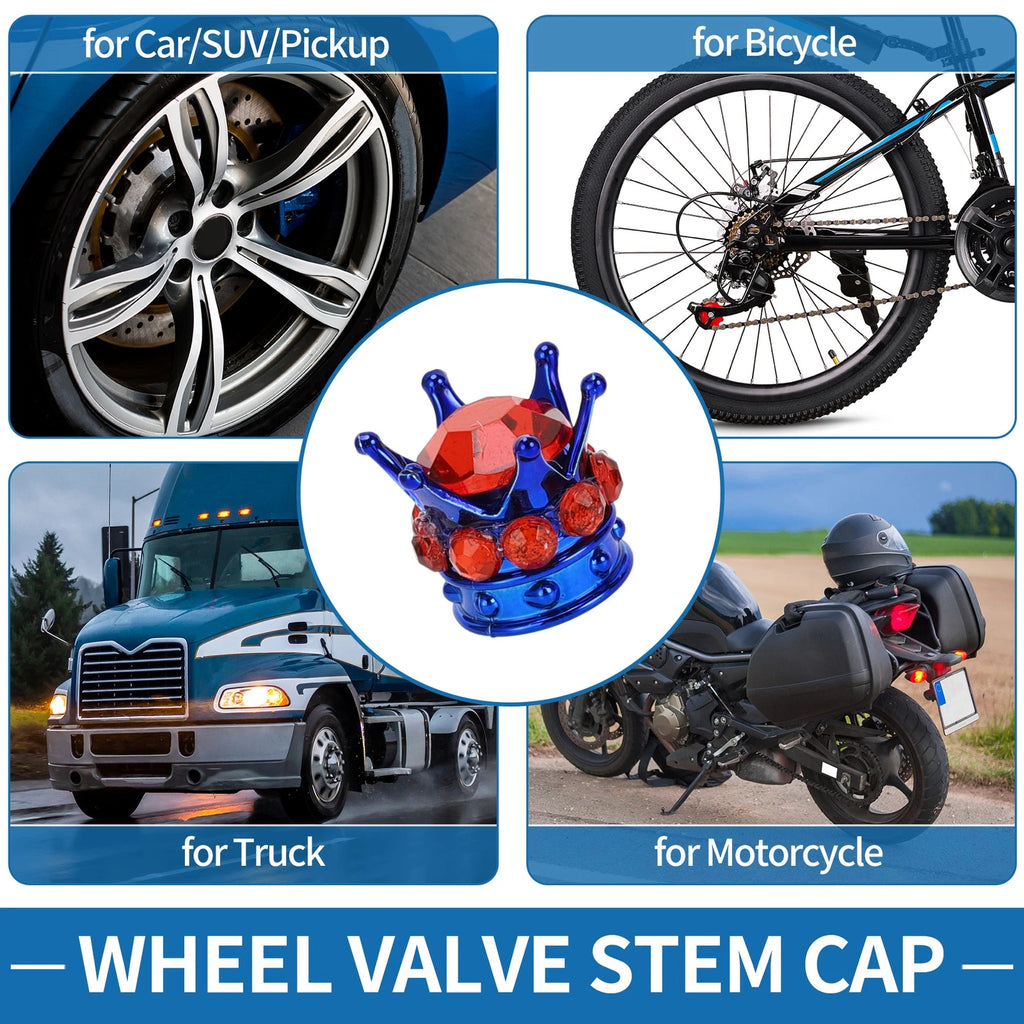 Tire Valve Stem Caps Replacement for Car SUV Bike RV 4 Pack