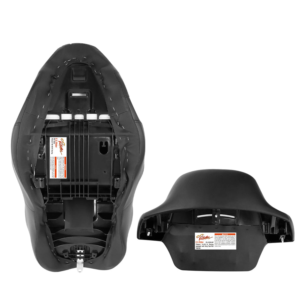 Driver & Passenger Seat King Backrest for Harley Street Glide (2014–2023)