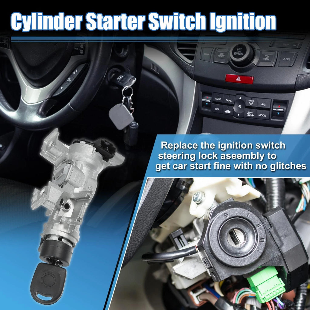 Ignition Switch with Steering Lock Cylinder and Key for VW Audi (2009–2016)