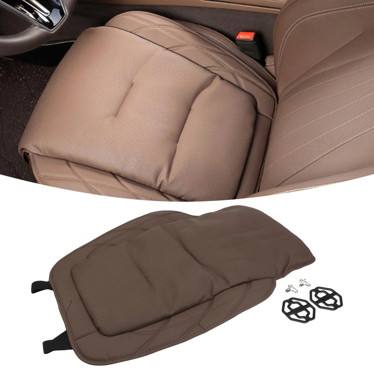 Leather Driver Seat Cushion for BMW Mercedes (2010–2023)