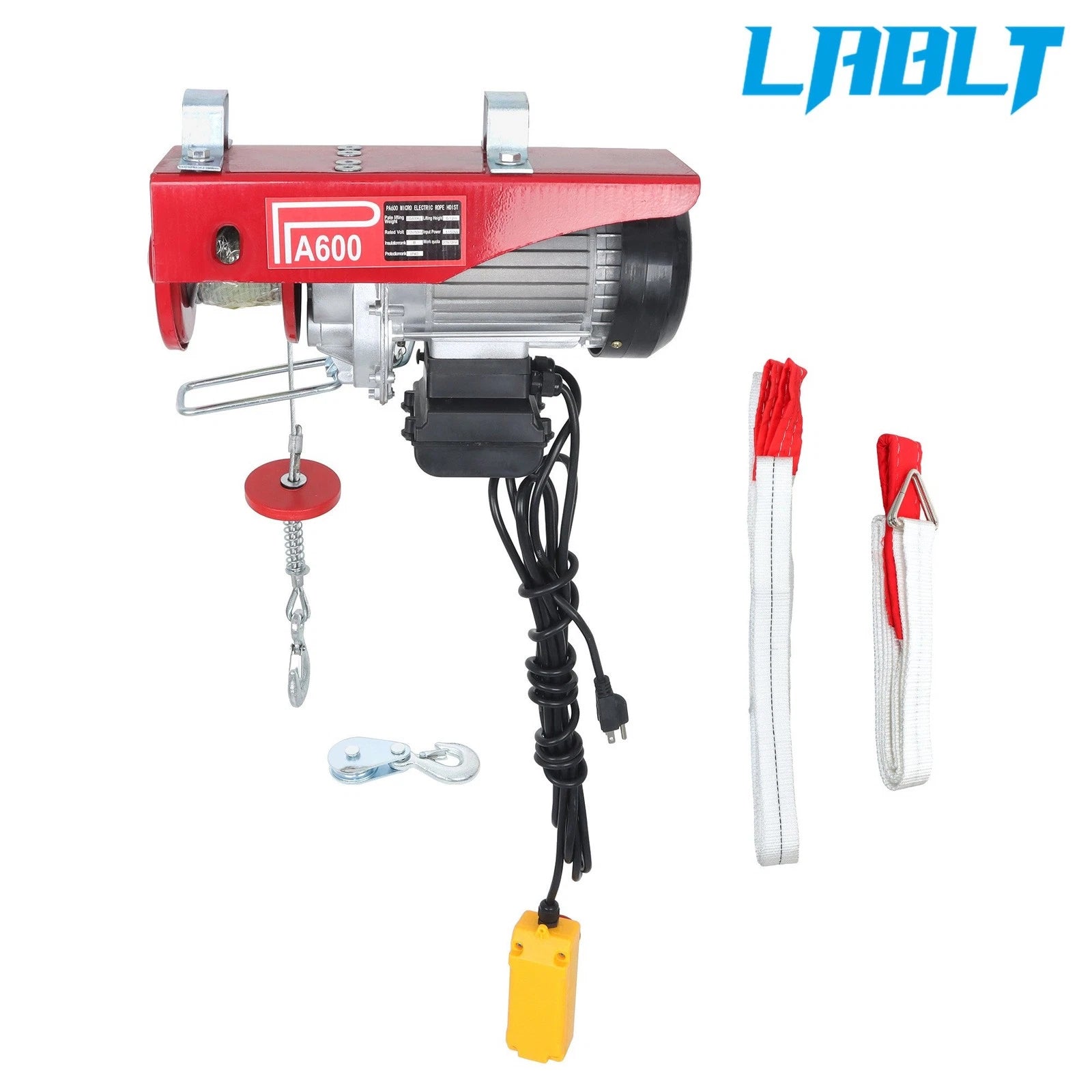 Electric Winch 1320lbs for Mini Hoist with 14ft Wired Remote Control