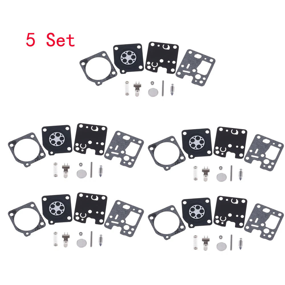 Set of 5 Carburetor Repair Kits for ECHO PB230 PB231 SRM230 SRM231 GT-200 ZAMA RB-107