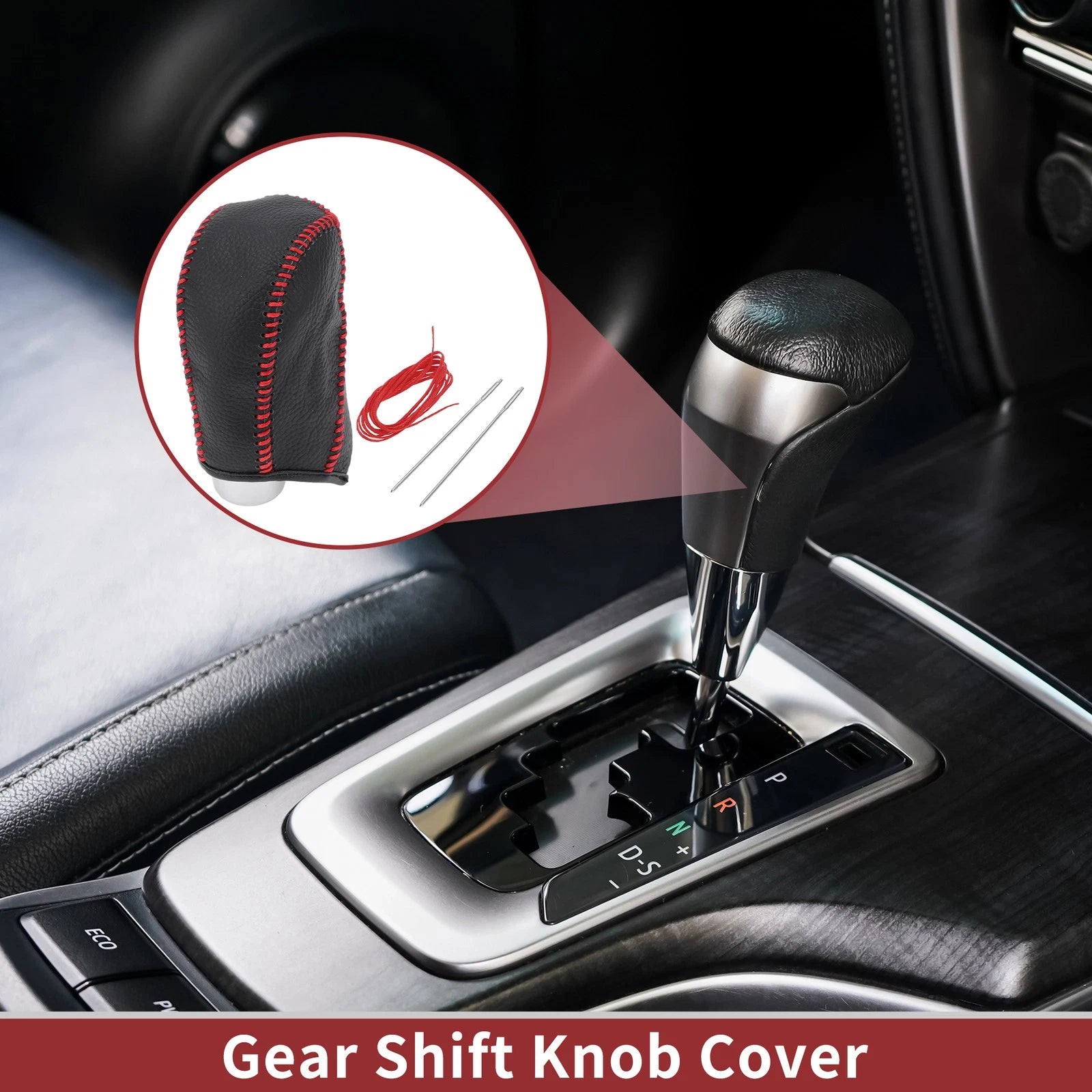 Gear Shift Knob Cover Replacement for Subaru Forester (2014–2017) Pebbled Black