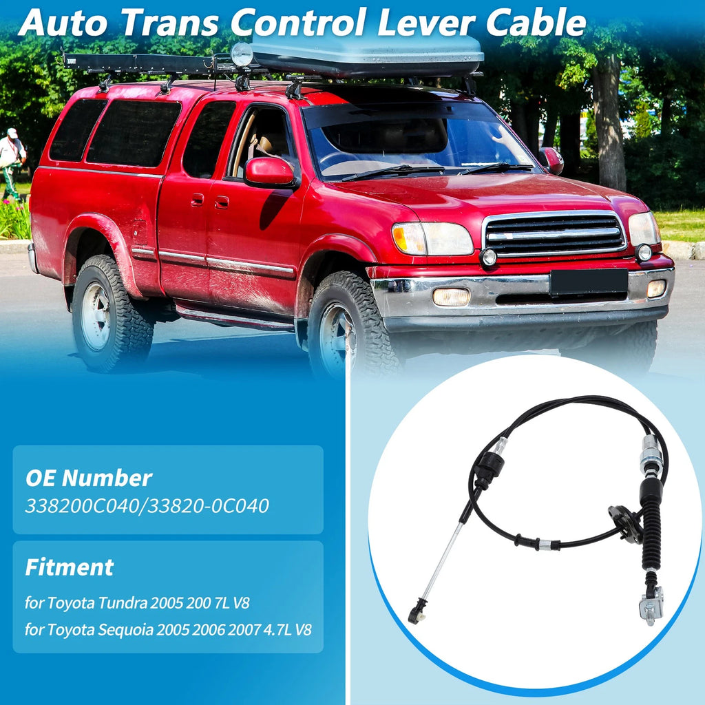 Auto Trans Gear Shifter Cable Replacement for Toyota Tundra Sequoia (2005–2007)