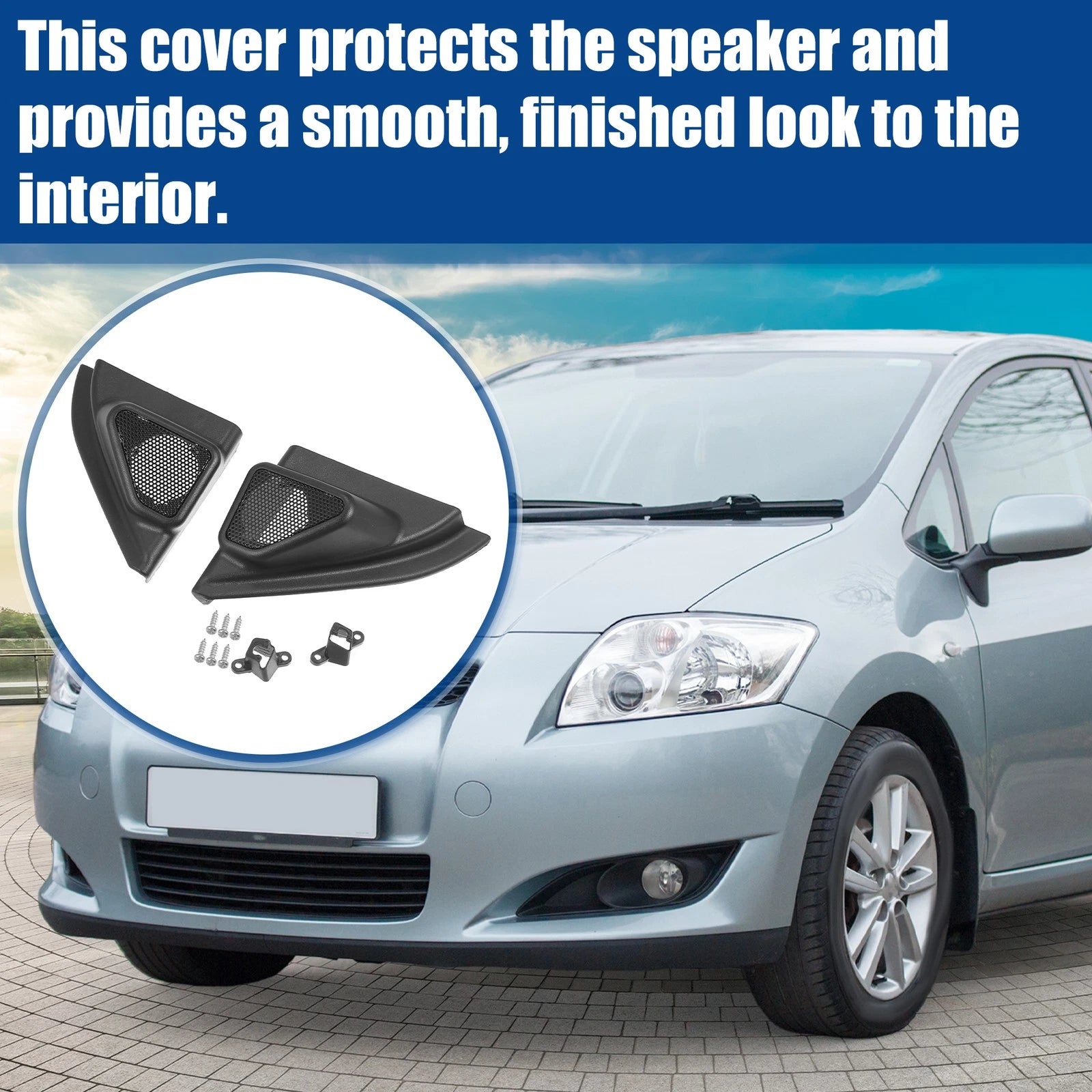 Door Tweeter Speaker Panel Cover Trim Pair for Toyota Corolla (2014–2018)