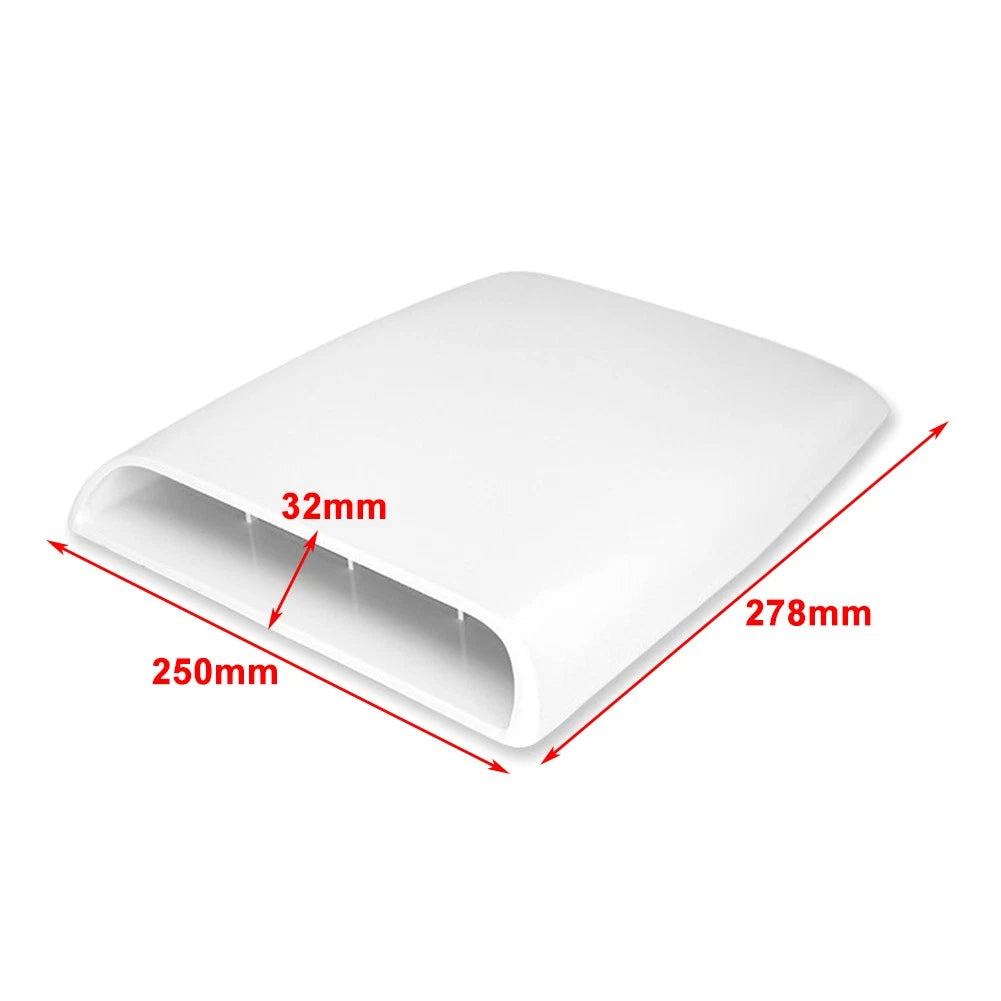 Air Flow Intake Scoop Vent Cover for Universal Car (Silver)