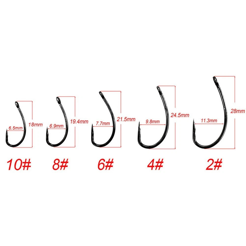 50pcs Barbless Hooks for Carp Fishing