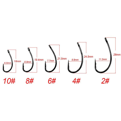 50pcs Barbless Hooks for Carp Fishing