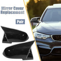Rear View Mirror Covers Pair Gloss Black Replacement for BMW F Series (2012–2019)