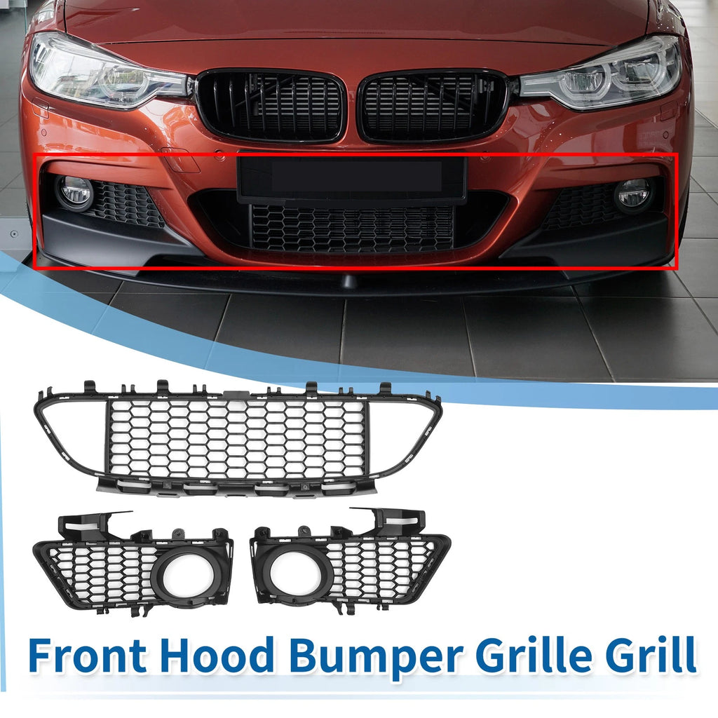 Front Lower Bumper Grille Grill for BMW 320i Base (2013–2018)