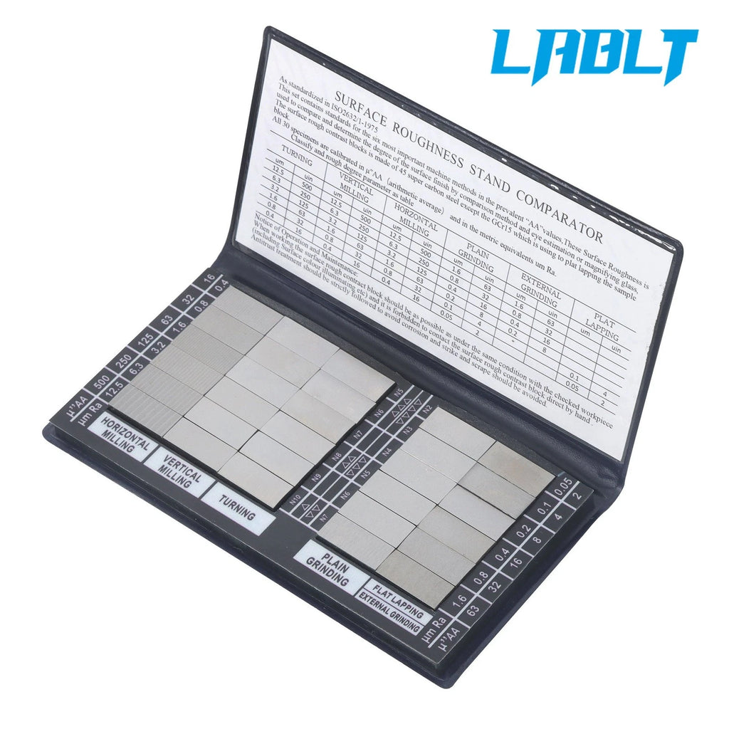 30Pcs Surface Roughness Standards Set for LABLT (Ra0.05-12.5mm)