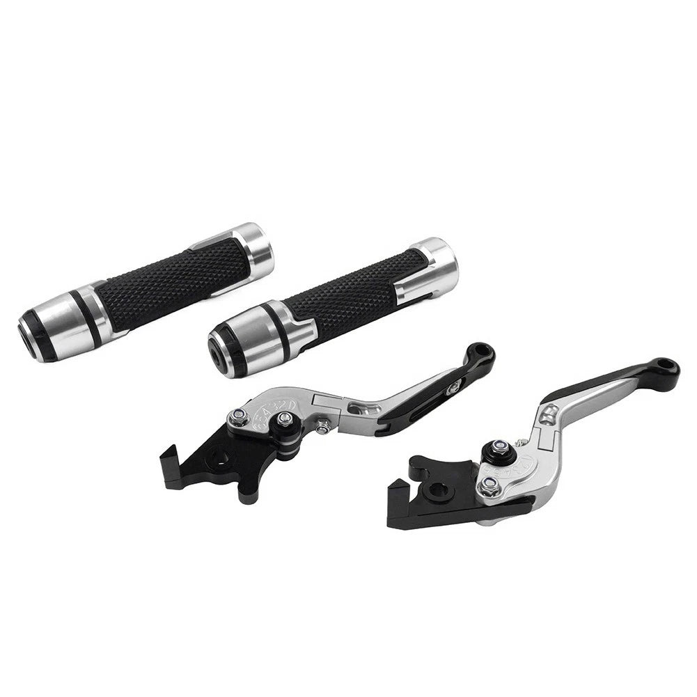 Folding Extendable Brake Clutch Lever Grip Set for Kawasaki Vulcan