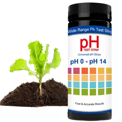 100pcs Litmus Strips pH 014 for Soil and Water Testing