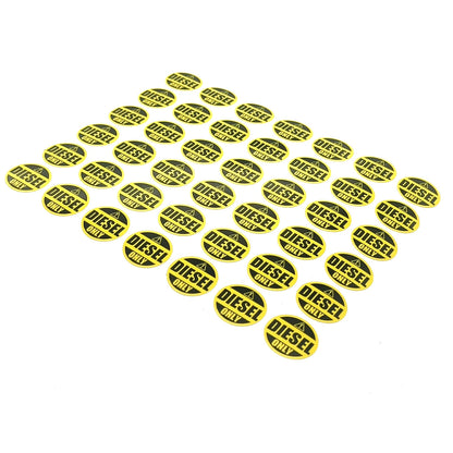 Diesel Fuel Only Warning Stickers for Trucks, Generators, Boats