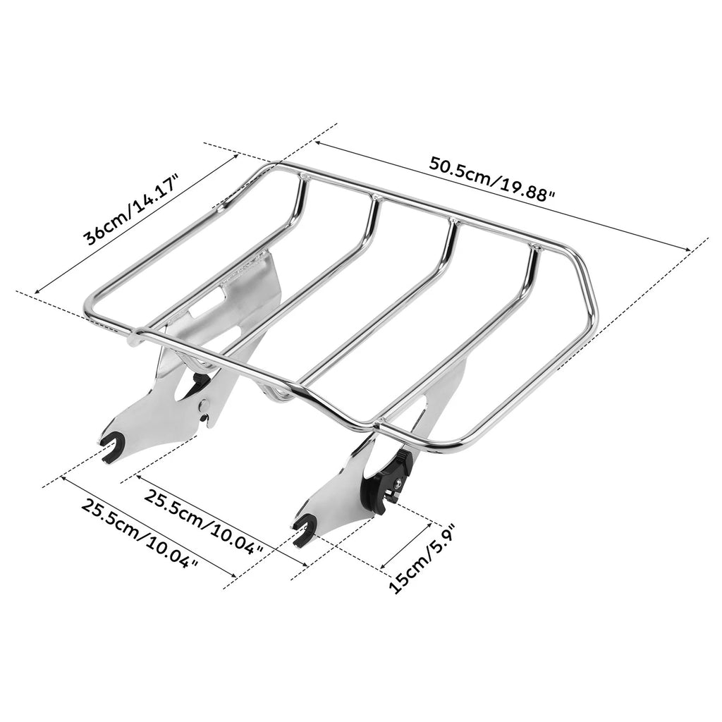 Chrome Luggage Rack & Docking Hardware Kit for Harley Road Glide (2014–2025)