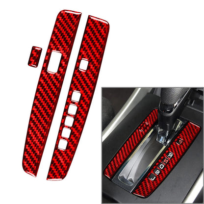 Red Carbon Fiber Gear Shift Cover Trim for Honda Accord (2013–2017) RHD
