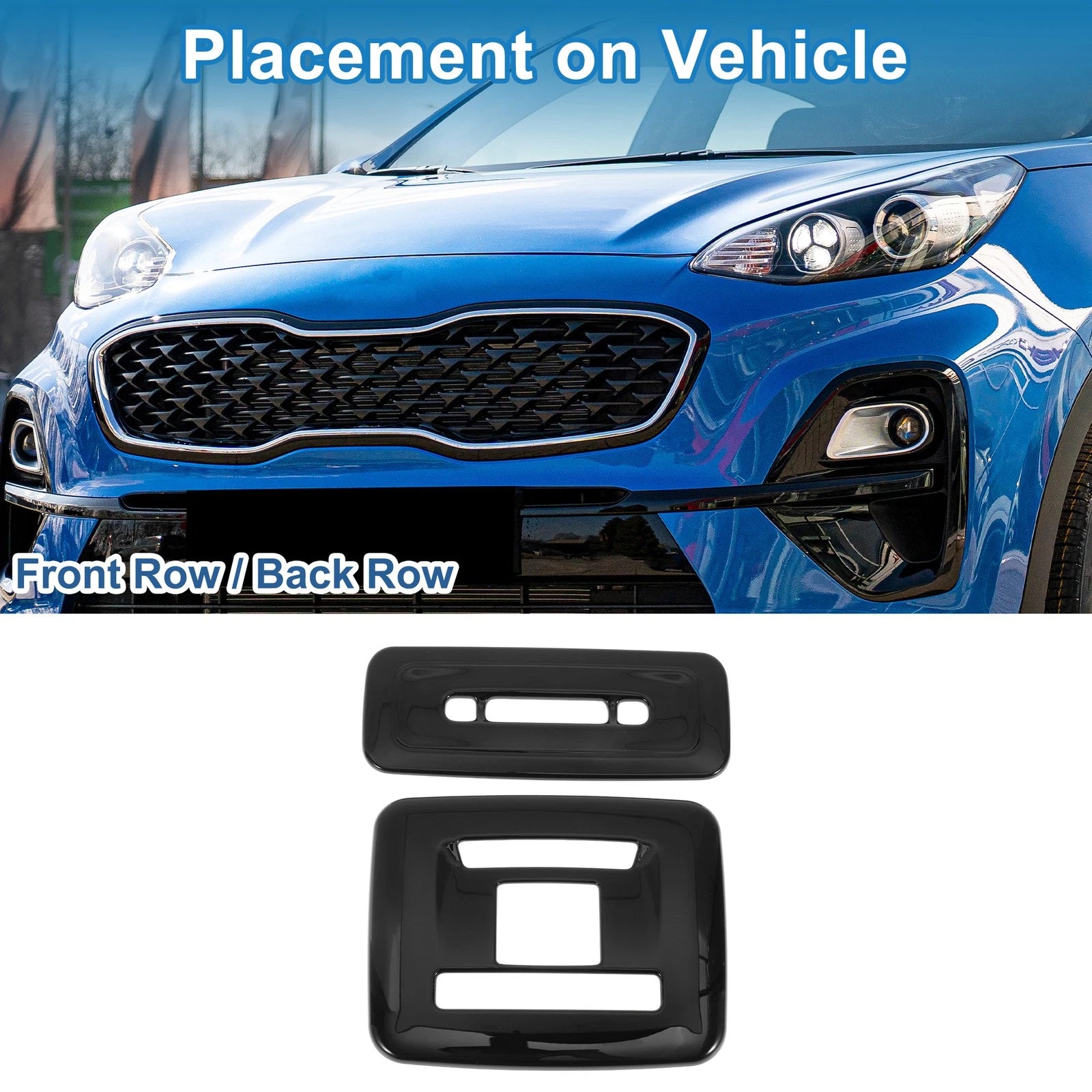 Rear Row Light Trim Bezel Replacement for Toyota Prius 2023 Black