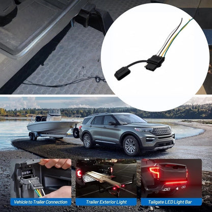 4 Pin Trailer Socket Extension Cable 20 cm with Copper Contacts
